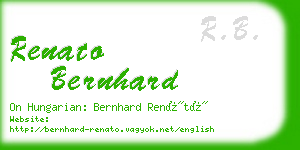 renato bernhard business card